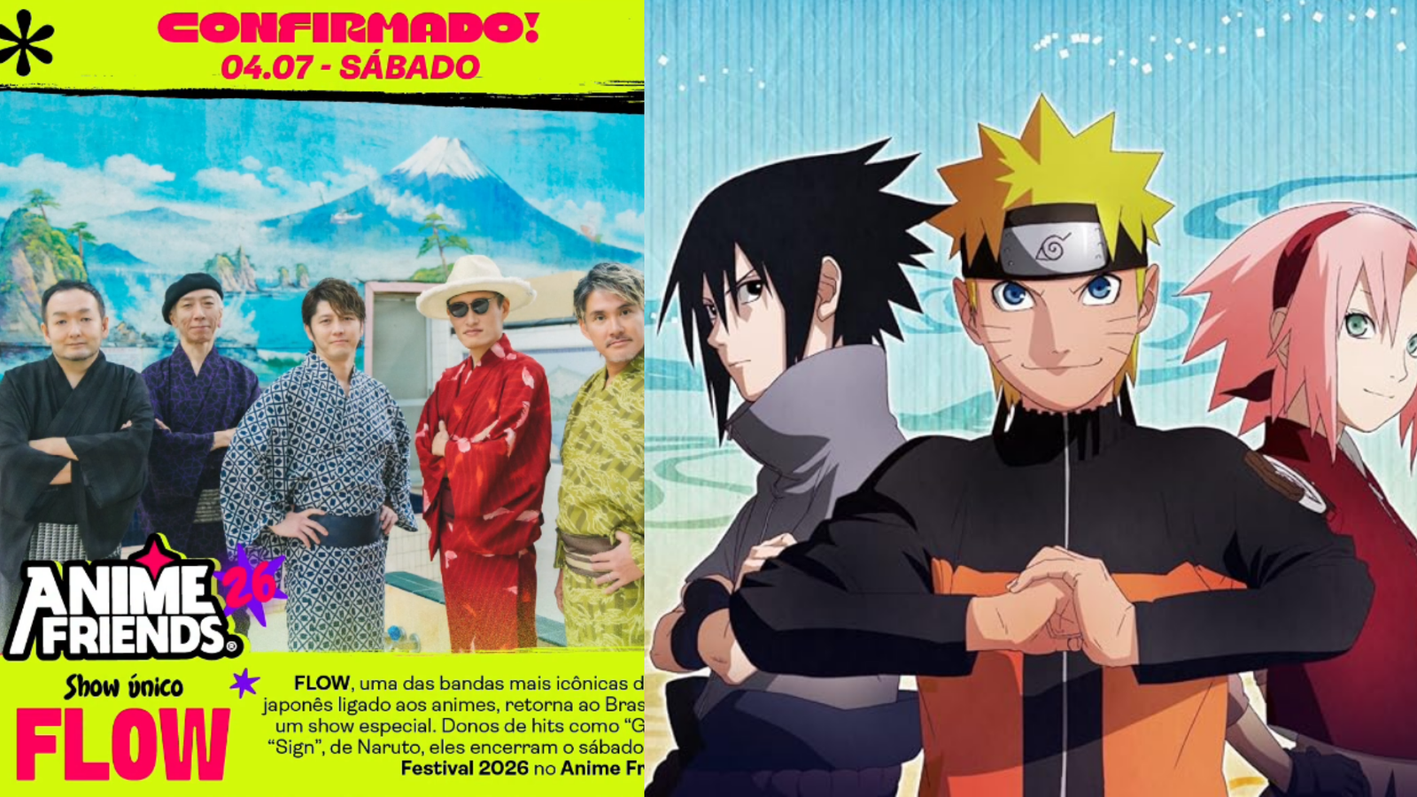 Anime Friends 2026: Flow retorna para mais um show