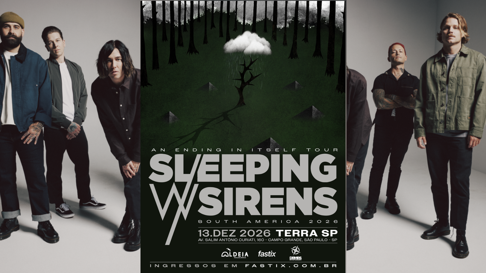 Sleeping With Sirens volta ao Brasil após 8 anos para show único em dezembro